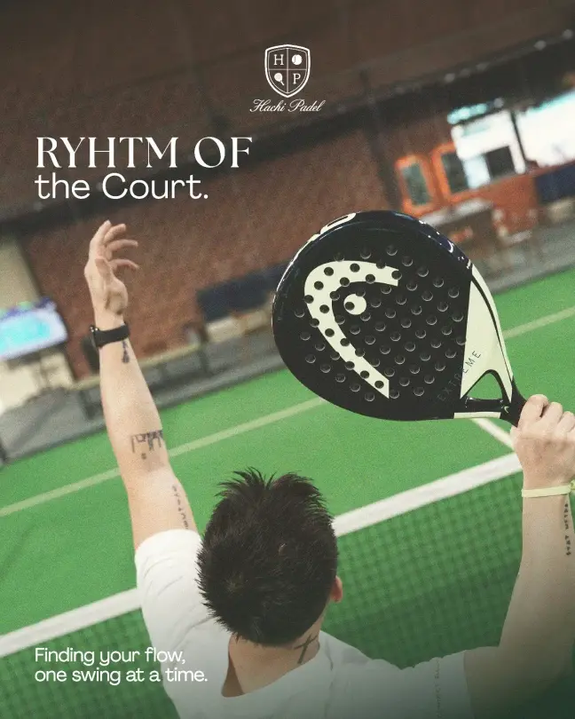A player reaching for an overhead